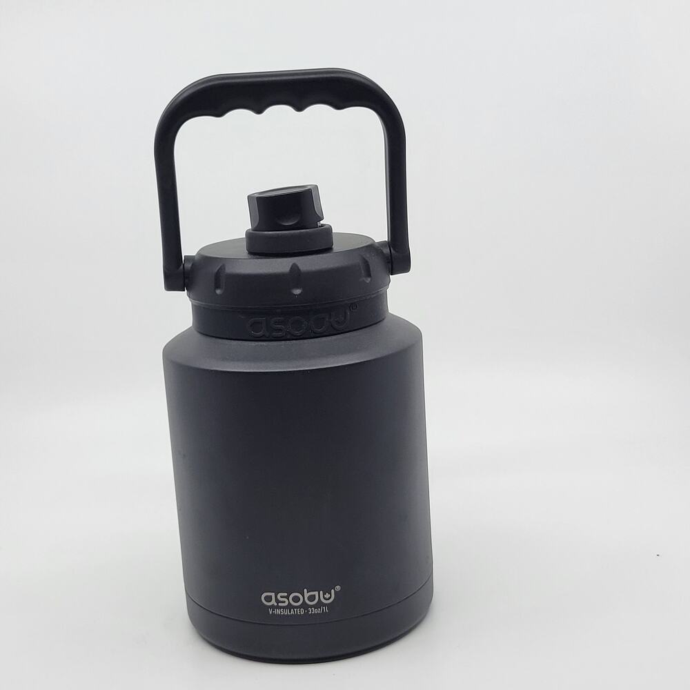 Asobu Insulated Mini Jug Sports thermos Bottle 33oz (1L) Black